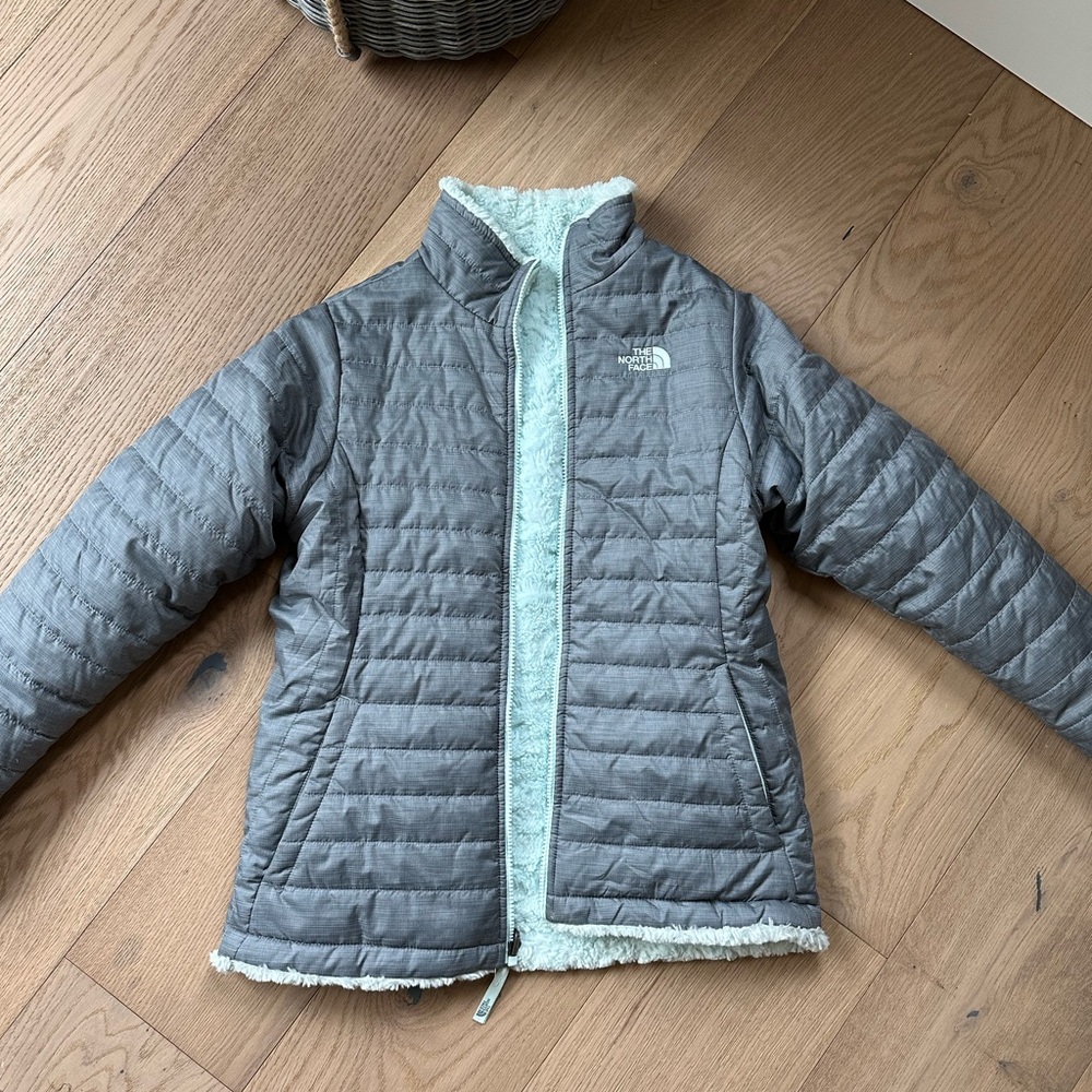 The North Face Reversible Mossbud Swirl Fleece Quilted Puff Jacket